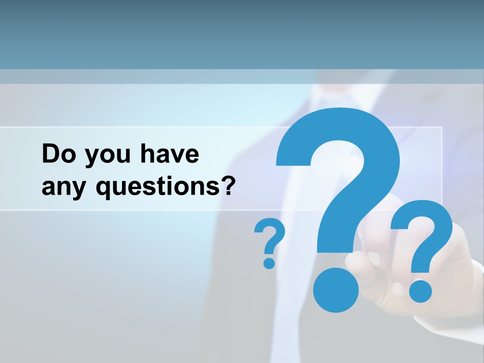 Business Hand Button PowerPoint Template