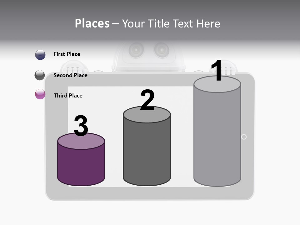 Robot Cyborg White PowerPoint Template