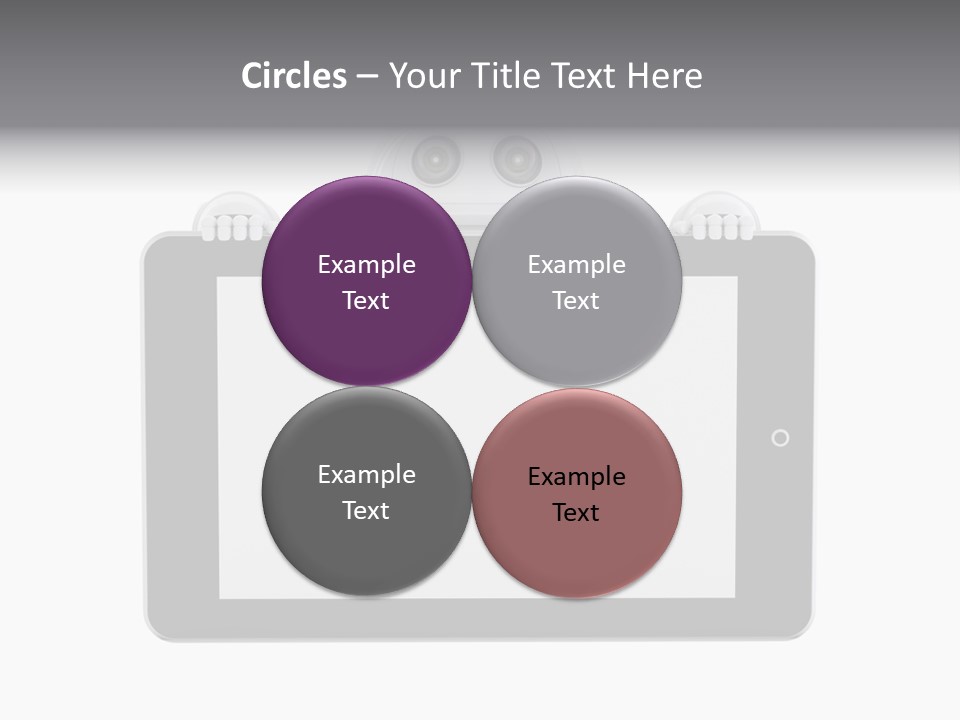 Robot Cyborg White PowerPoint Template