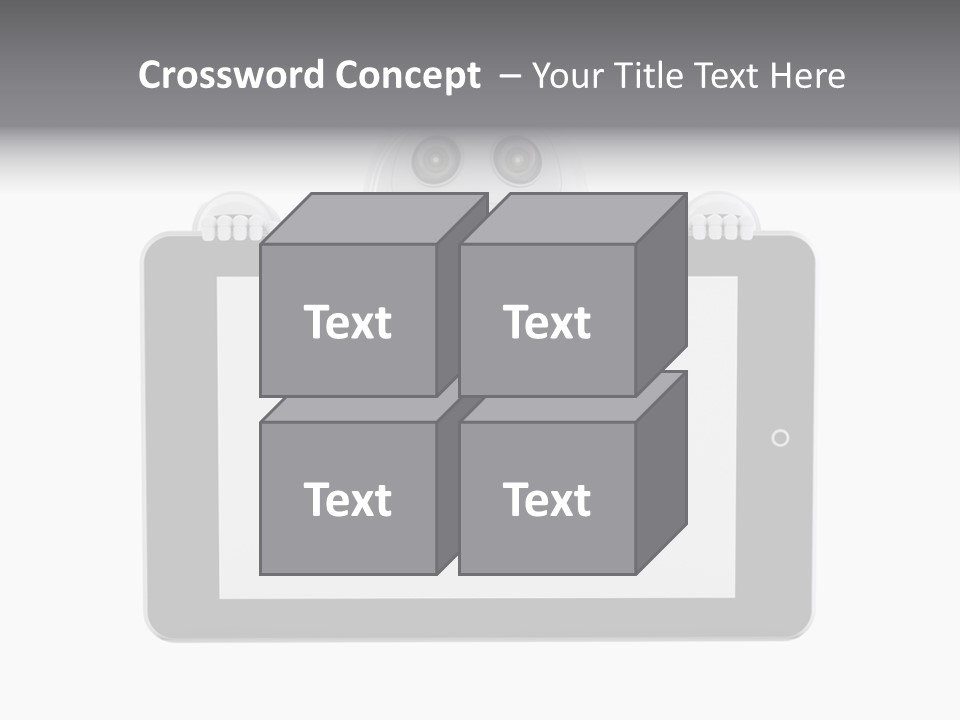 Robot Cyborg White PowerPoint Template