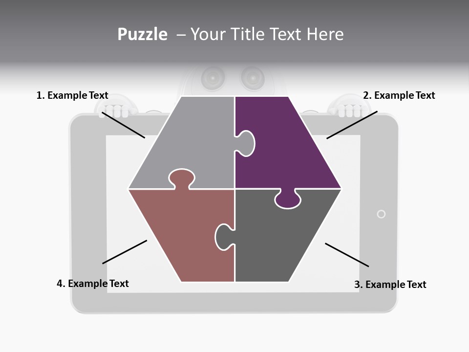 Robot Cyborg White PowerPoint Template