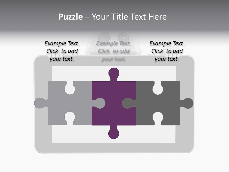 Robot Cyborg White PowerPoint Template