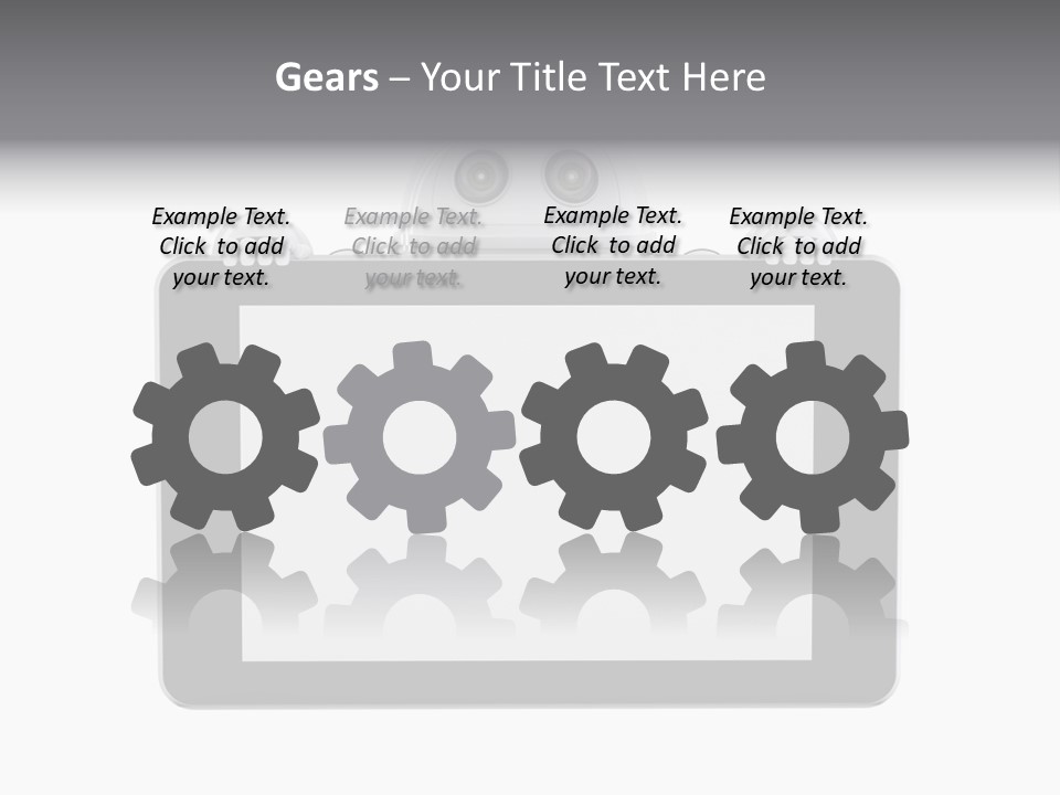 Robot Cyborg White PowerPoint Template