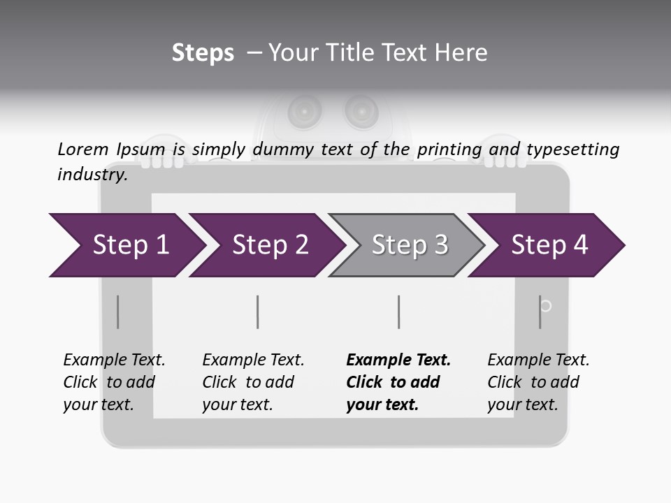 Robot Cyborg White PowerPoint Template