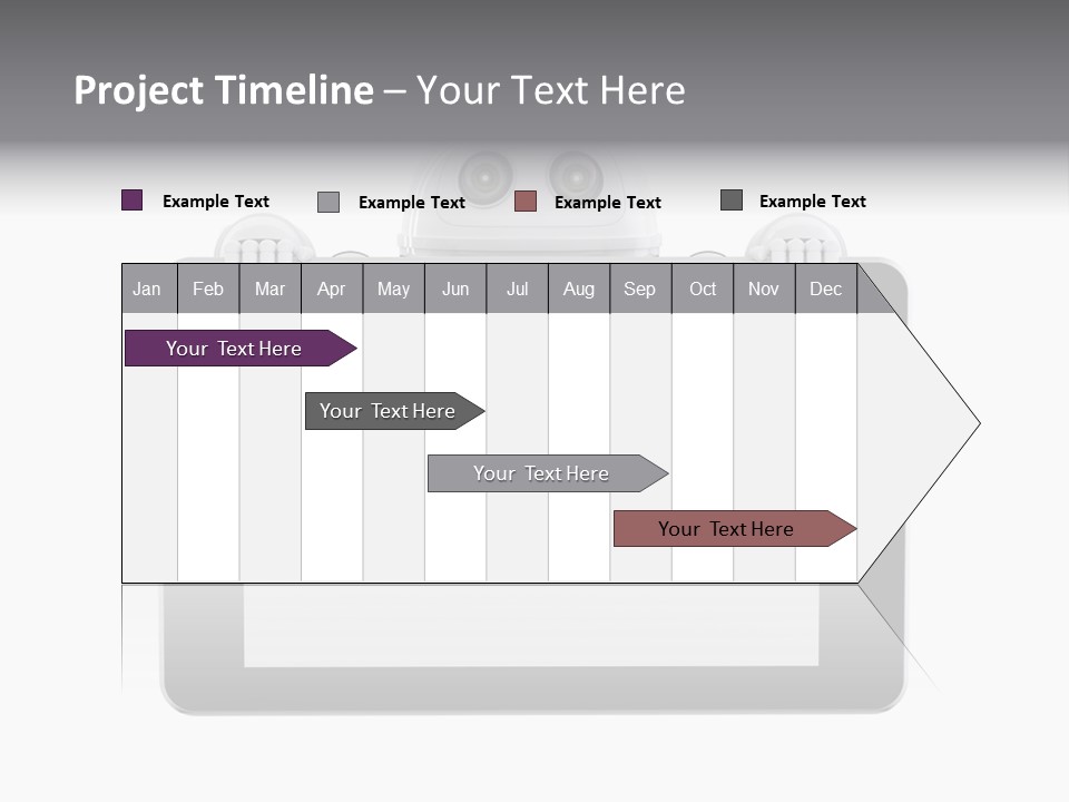 Robot Cyborg White PowerPoint Template