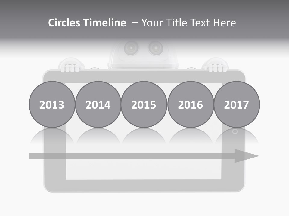 Robot Cyborg White PowerPoint Template