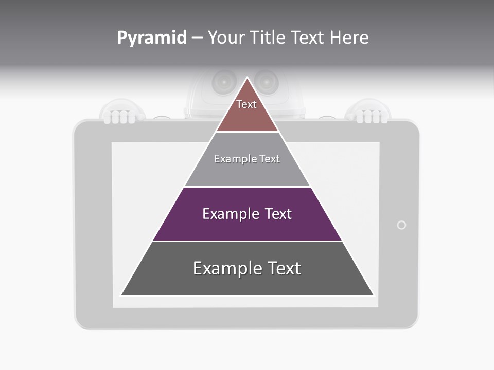 Robot Cyborg White PowerPoint Template