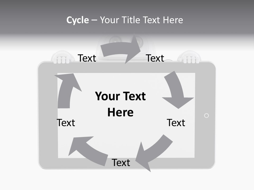 Robot Cyborg White PowerPoint Template