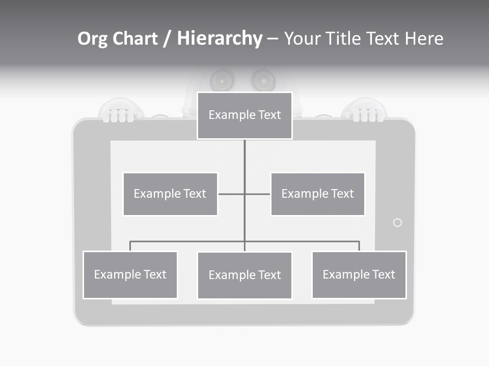Robot Cyborg White PowerPoint Template
