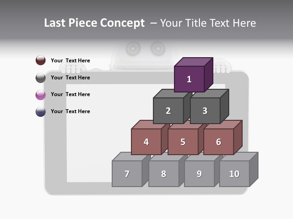 Robot Cyborg White PowerPoint Template