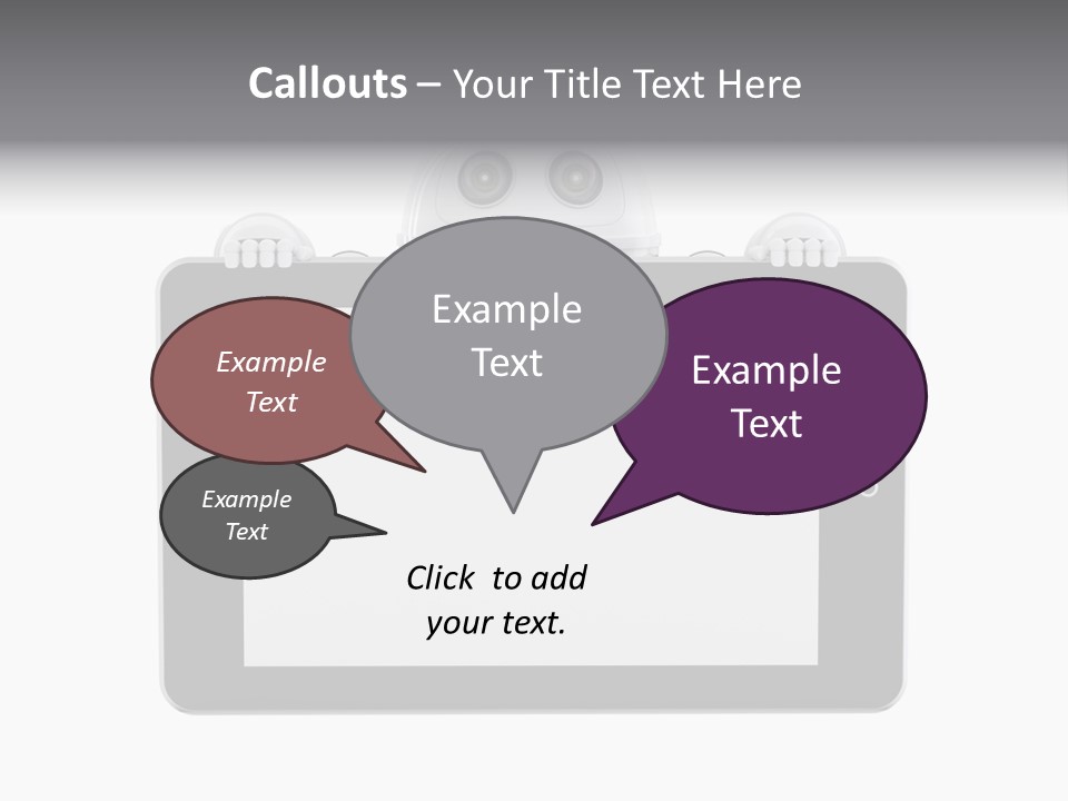 Robot Cyborg White PowerPoint Template