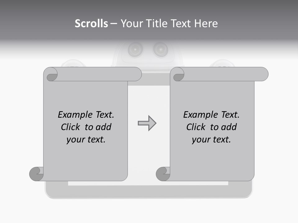 Robot Cyborg White PowerPoint Template
