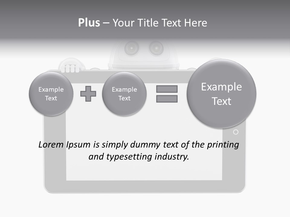 Robot Cyborg White PowerPoint Template