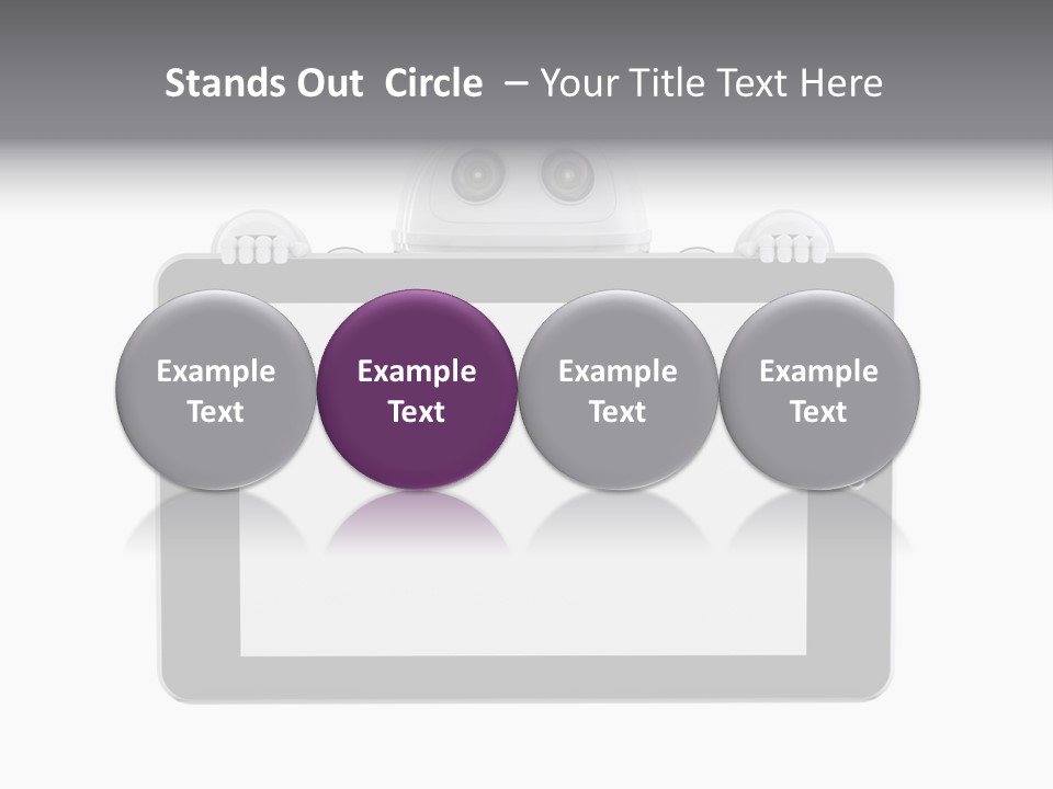 Robot Cyborg White PowerPoint Template