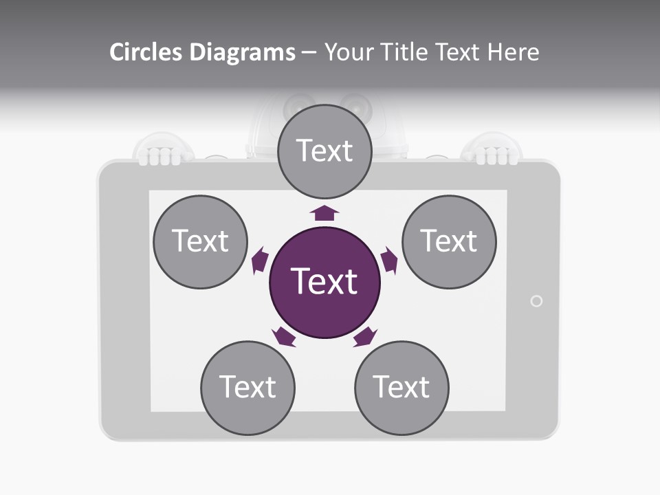 Robot Cyborg White PowerPoint Template