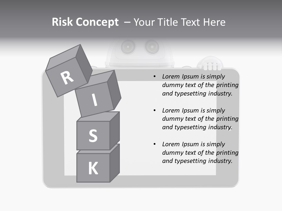 Robot Cyborg White PowerPoint Template