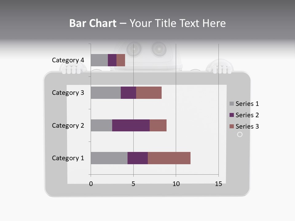 Robot Cyborg White PowerPoint Template