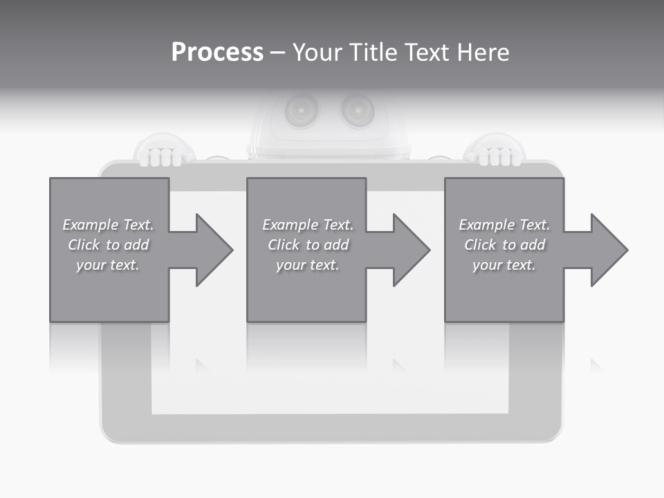Robot Cyborg White PowerPoint Template