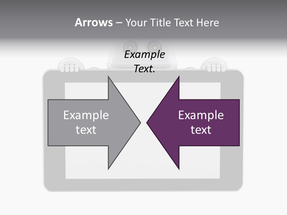 Robot Cyborg White PowerPoint Template