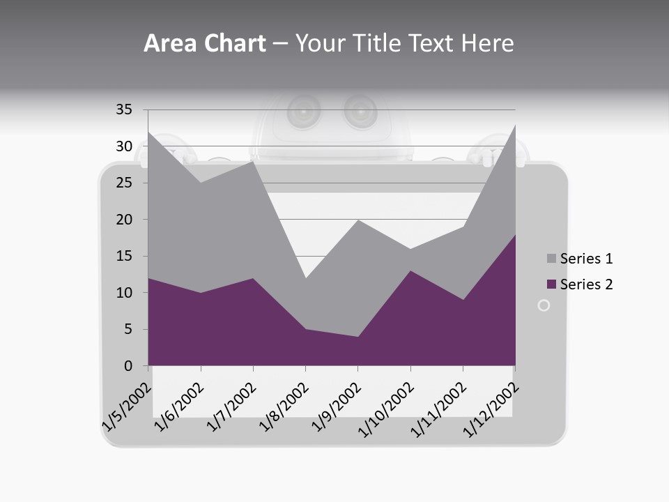 Robot Cyborg White PowerPoint Template
