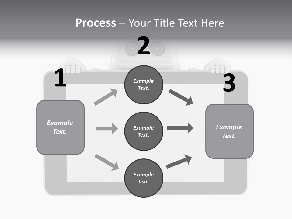 Robot Cyborg White PowerPoint Template
