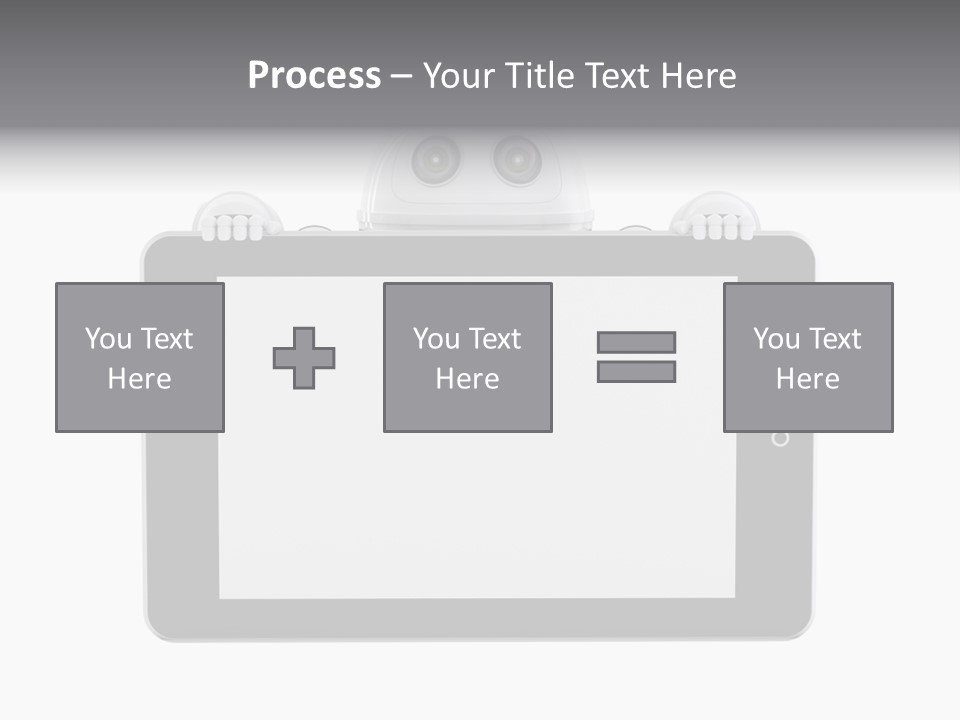 Robot Cyborg White PowerPoint Template