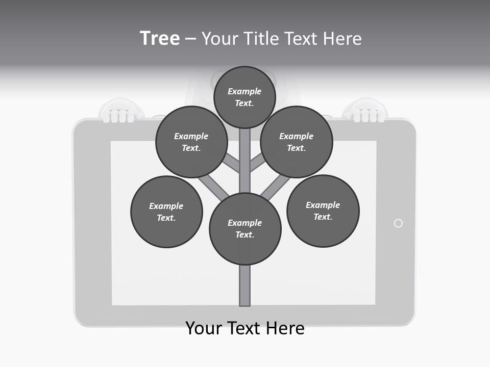 Robot Cyborg White PowerPoint Template