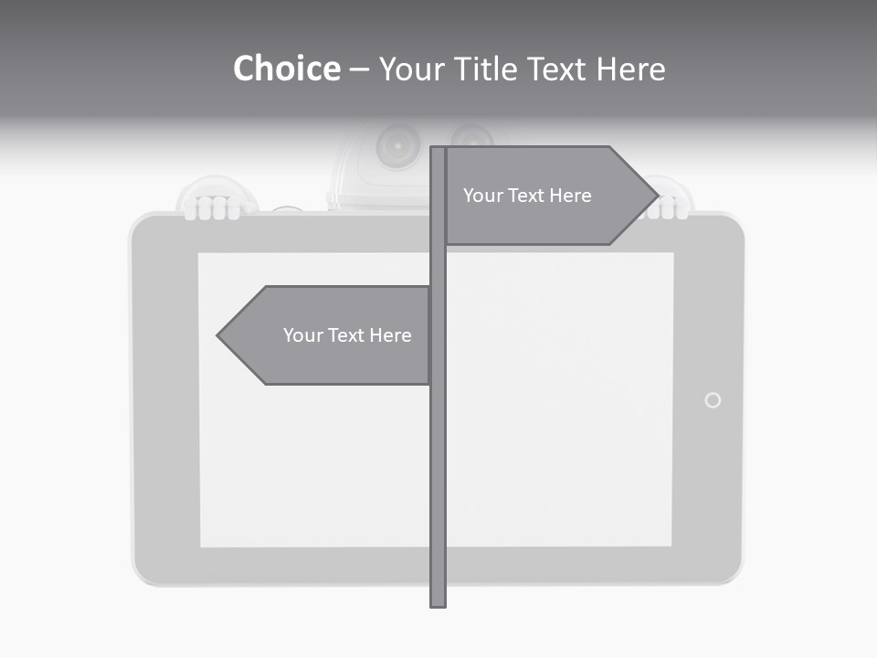 Robot Cyborg White PowerPoint Template