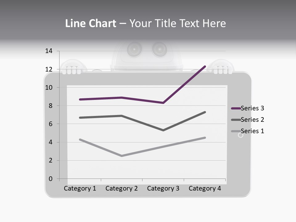 Robot Cyborg White PowerPoint Template