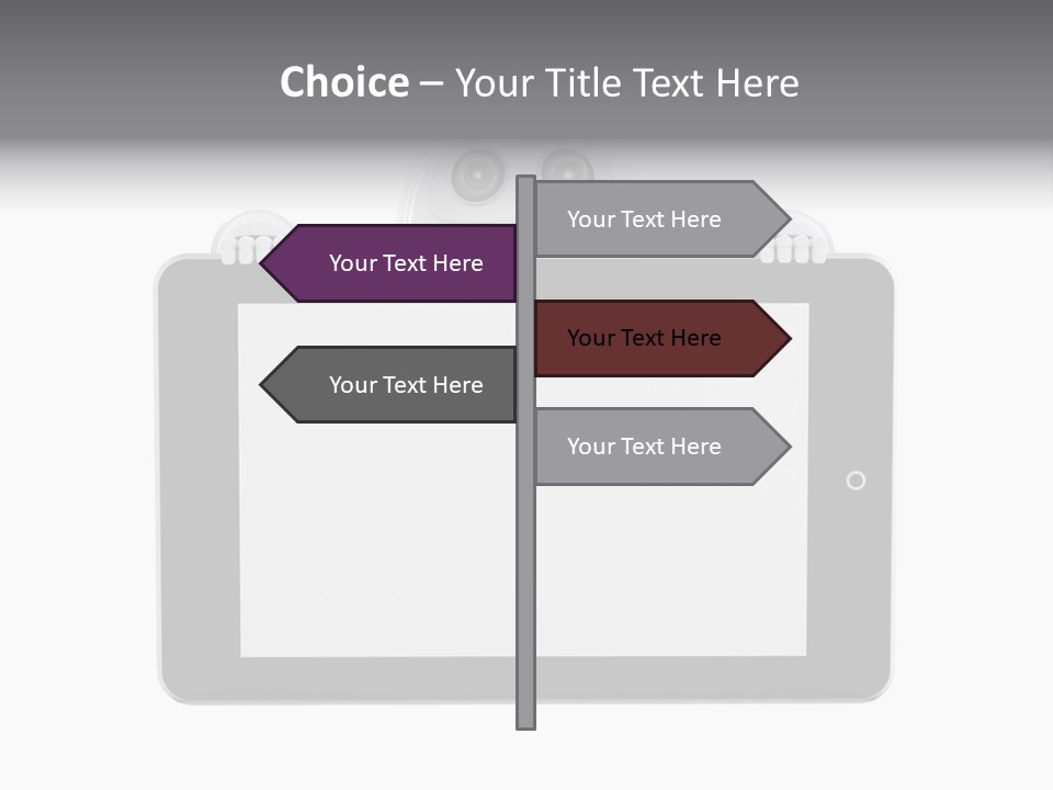 Robot Cyborg White PowerPoint Template