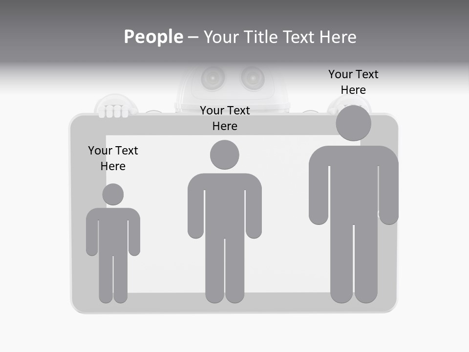 Robot Cyborg White PowerPoint Template