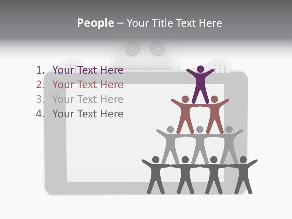 Robot Cyborg White PowerPoint Template