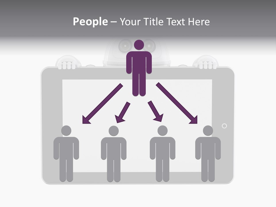 Robot Cyborg White PowerPoint Template