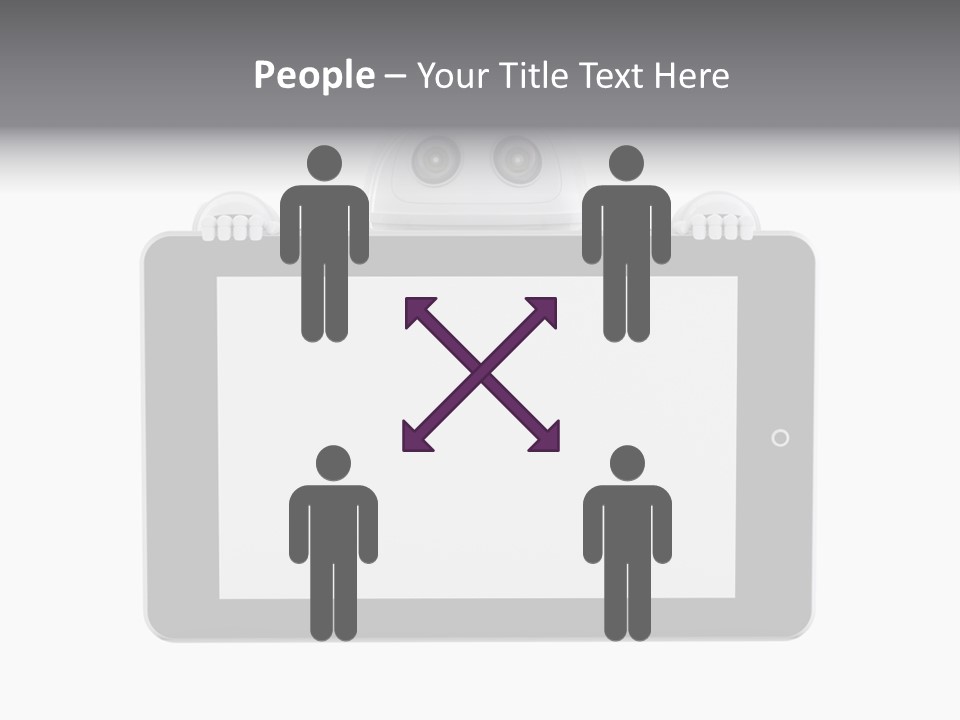 Robot Cyborg White PowerPoint Template