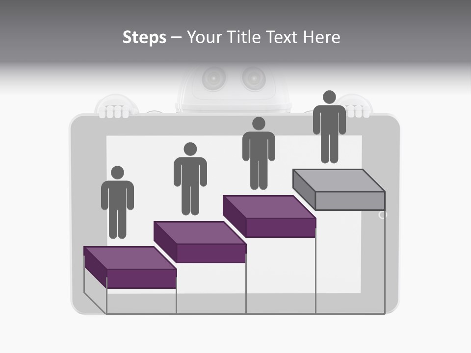 Robot Cyborg White PowerPoint Template