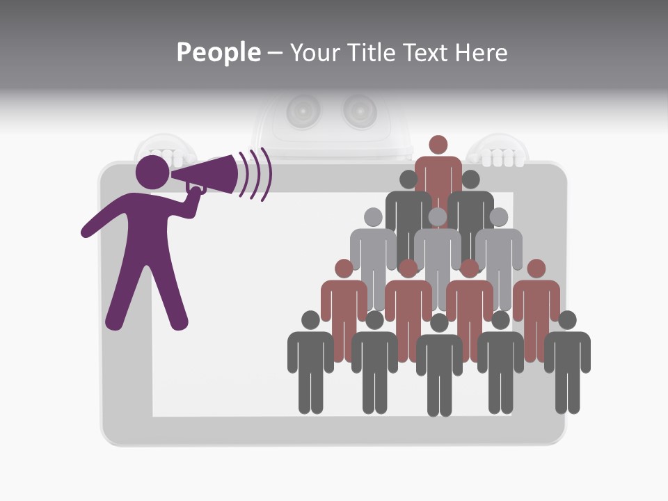 Robot Cyborg White PowerPoint Template