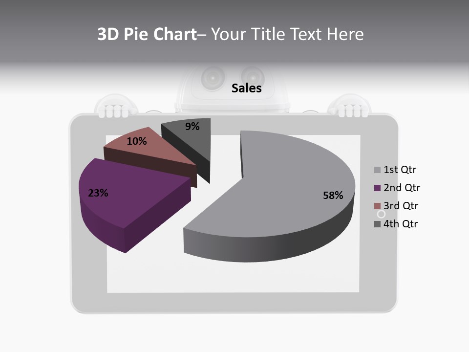 Robot Cyborg White PowerPoint Template