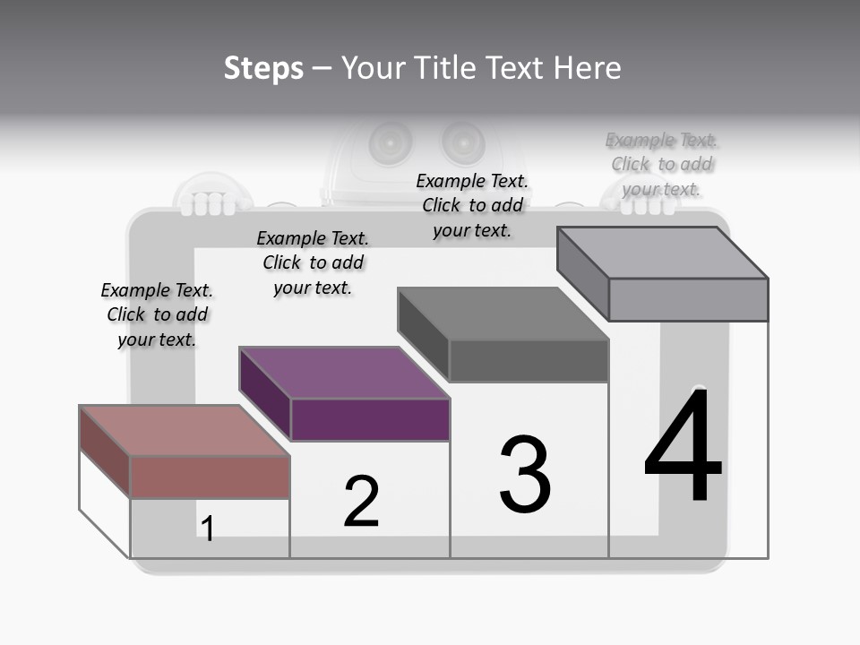 Robot Cyborg White PowerPoint Template