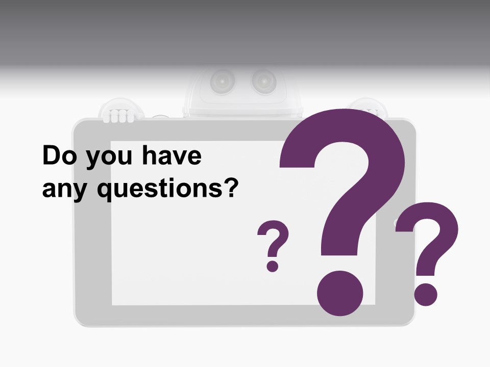 Robot Cyborg White PowerPoint Template