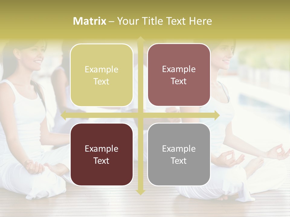 Group Beauty Meditation PowerPoint Template