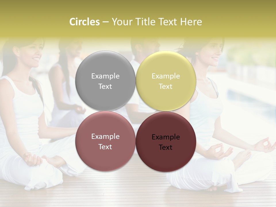 Group Beauty Meditation PowerPoint Template