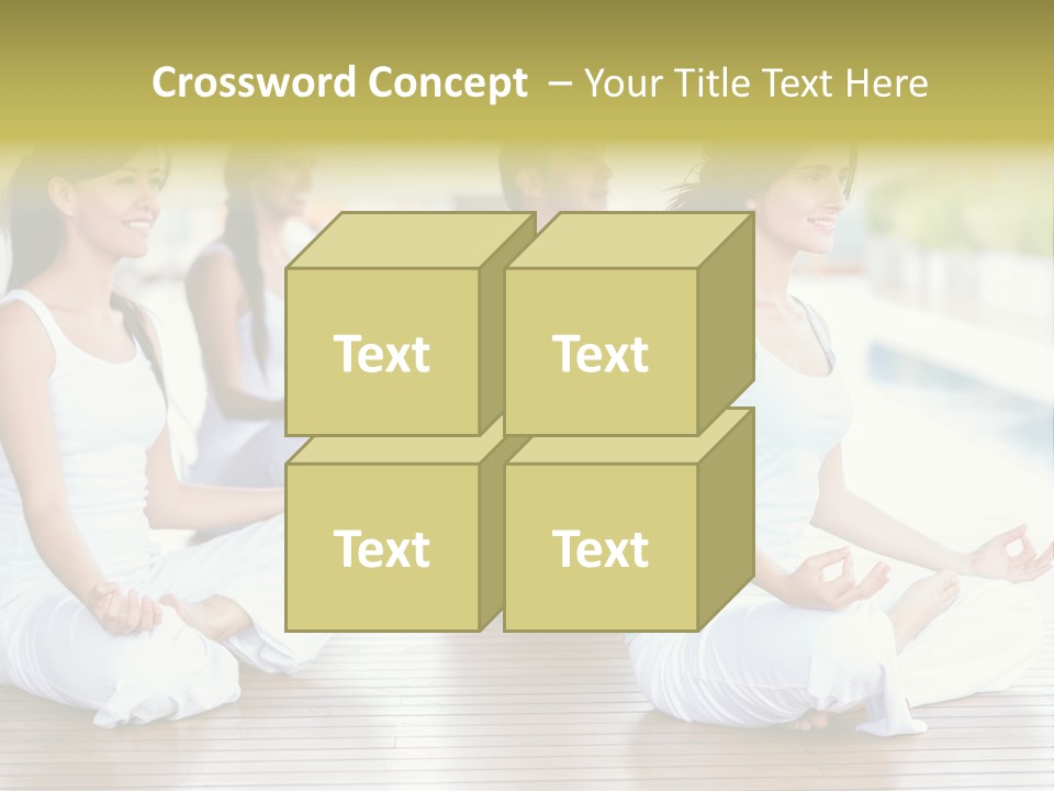 Group Beauty Meditation PowerPoint Template