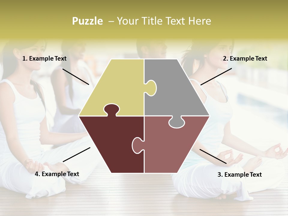 Group Beauty Meditation PowerPoint Template