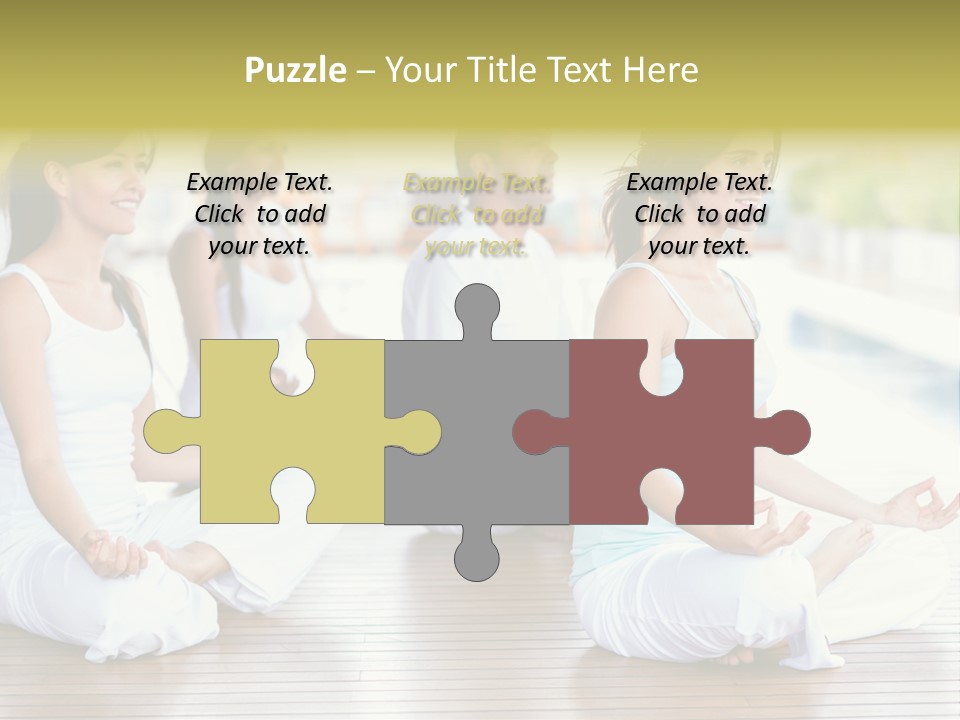 Group Beauty Meditation PowerPoint Template