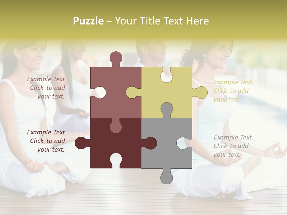 Group Beauty Meditation PowerPoint Template