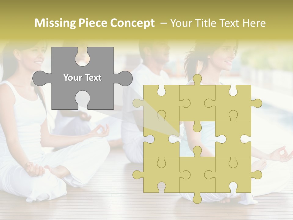 Group Beauty Meditation PowerPoint Template