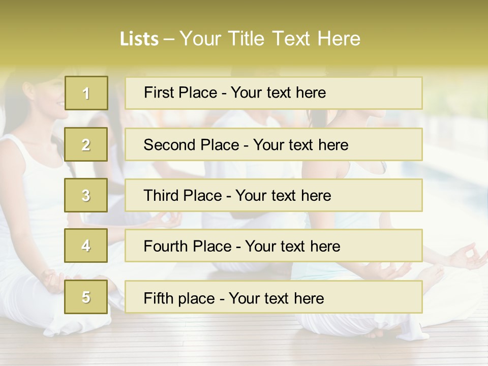 Group Beauty Meditation PowerPoint Template