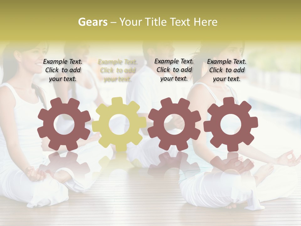 Group Beauty Meditation PowerPoint Template