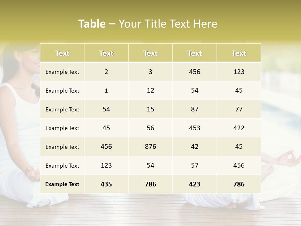 Group Beauty Meditation PowerPoint Template