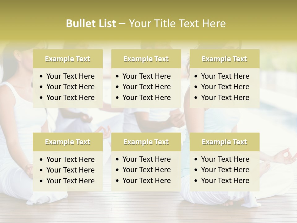 Group Beauty Meditation PowerPoint Template